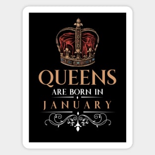 Queens Are Born In January Magnet